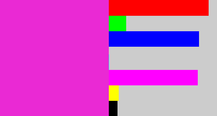 Hex color #ea29d4 - purple/pink