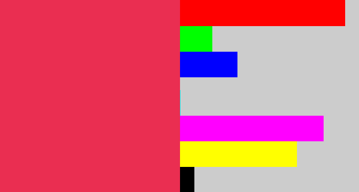 Hex color #ea2e51 - red pink
