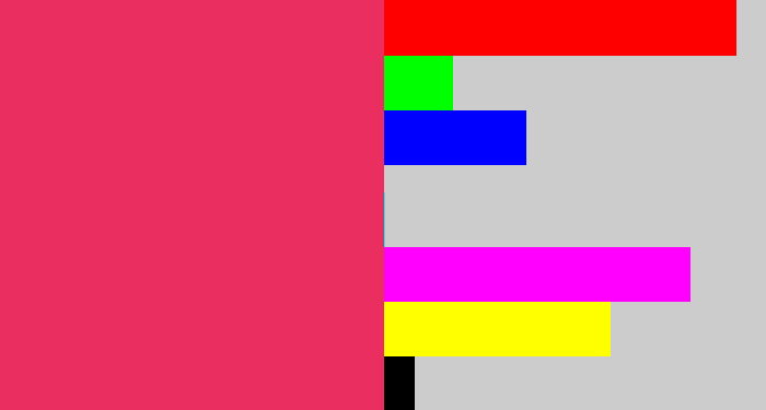 Hex color #ea2e5f - red pink