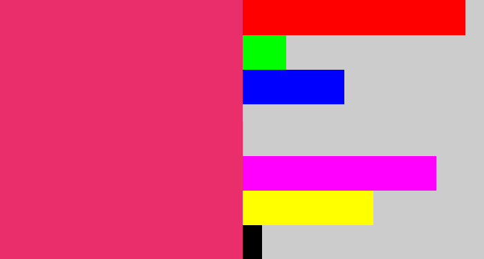 Hex color #ea2e6c - red pink