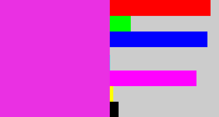 Hex color #ea30e3 - pink/purple