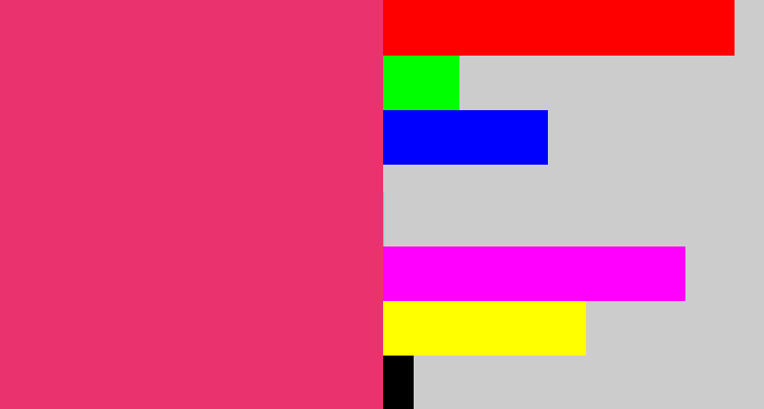 Hex color #ea326e - darkish pink