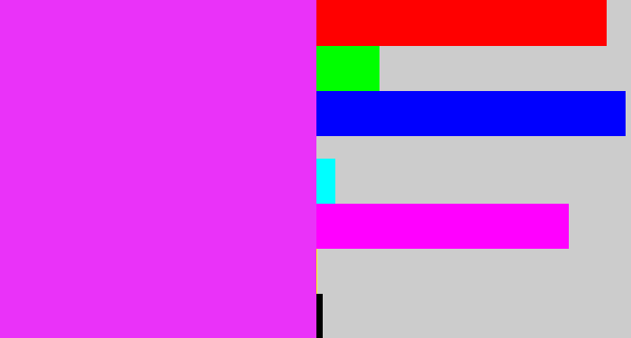 Hex color #ea32f9 - pink/purple
