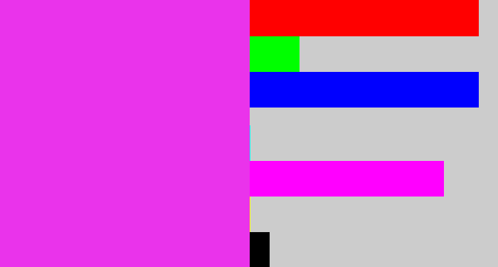 Hex color #ea33eb - pink/purple