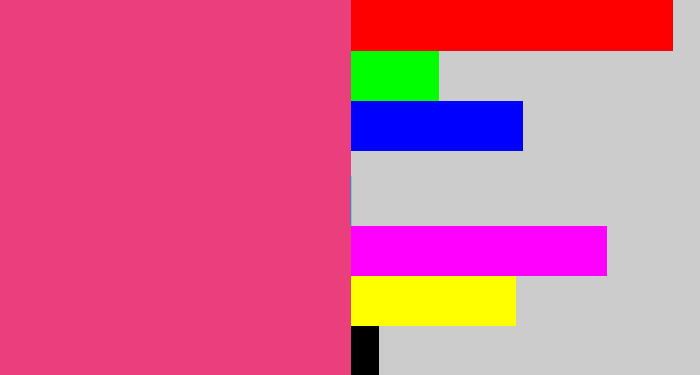 Hex color #ea3f7c - darkish pink