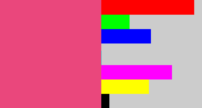 Hex color #ea477c - darkish pink