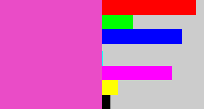 Hex color #ea4cc7 - purpleish pink