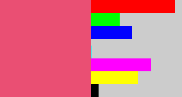 Hex color #ea4f73 - darkish pink