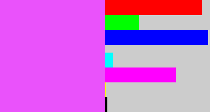 Hex color #ea52fb - heliotrope