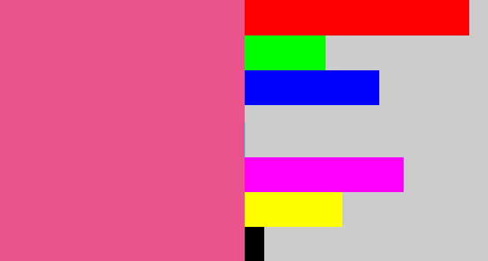 Hex color #ea538c - medium pink