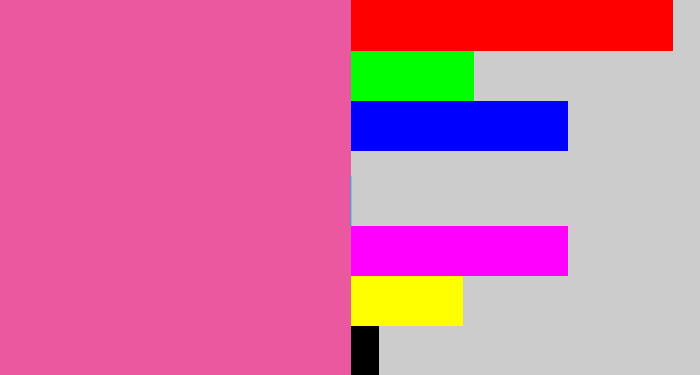 Hex color #ea599f - medium pink
