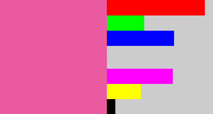 Hex color #ea5aa0 - medium pink