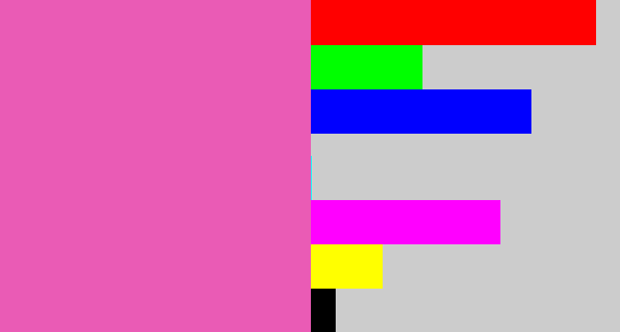 Hex color #ea5bb5 - pale magenta