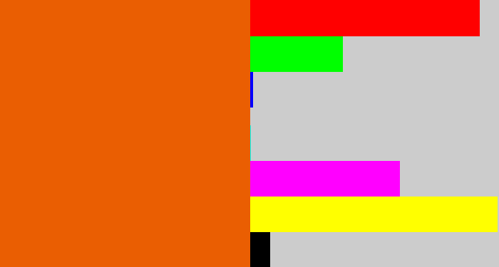 Hex color #ea5e02 - bright orange