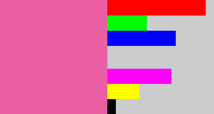 Hex color #ea5ea3 - medium pink