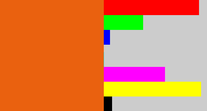 Hex color #ea610f - orange
