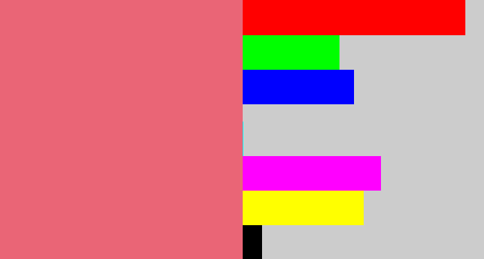 Hex color #ea6576 - pinkish