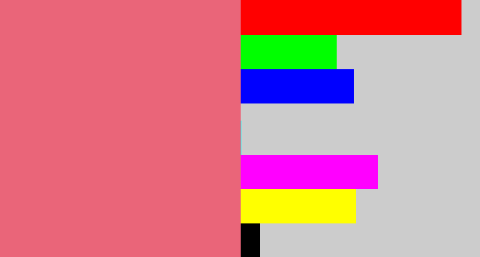 Hex color #ea6579 - pinkish