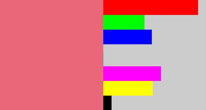 Hex color #ea6679 - pinkish