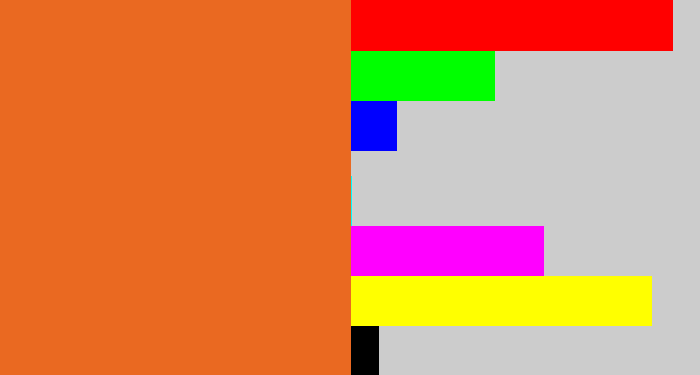 Hex color #ea6921 - orange