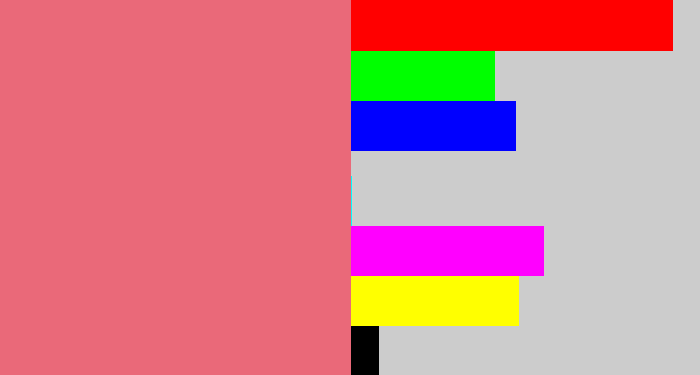 Hex color #ea6979 - pinkish