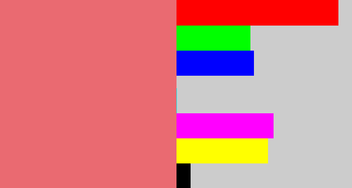 Hex color #ea6a71 - pinkish