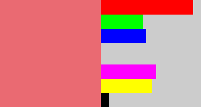 Hex color #ea6a72 - pinkish