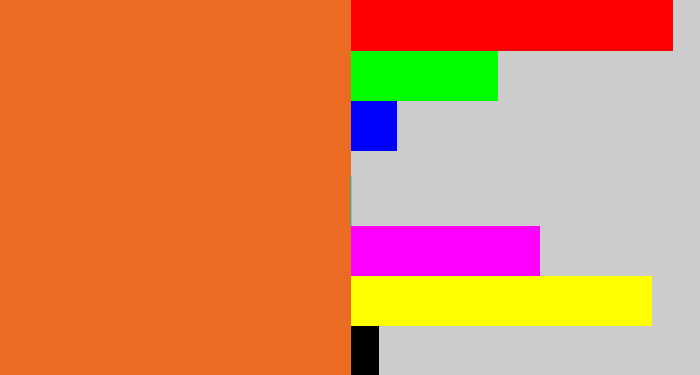 Hex color #ea6b21 - orange