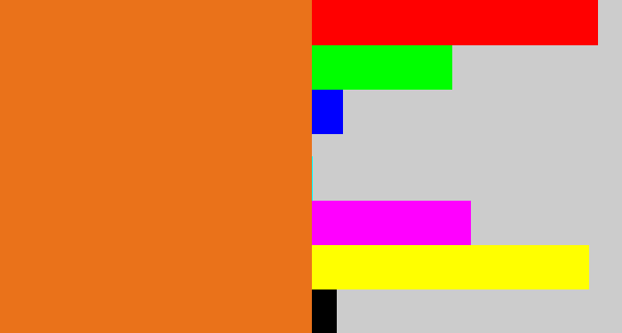 Hex color #ea721a - orange
