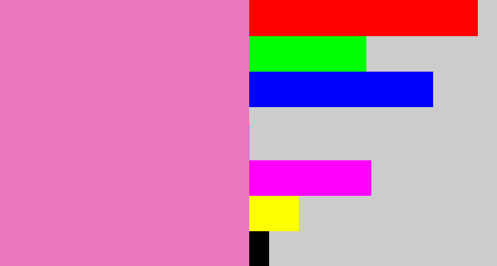 Hex color #ea77bc - pink
