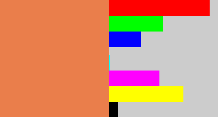 Hex color #ea7e4b - orangish