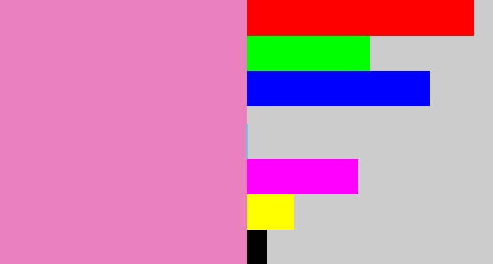 Hex color #ea80bd - pink