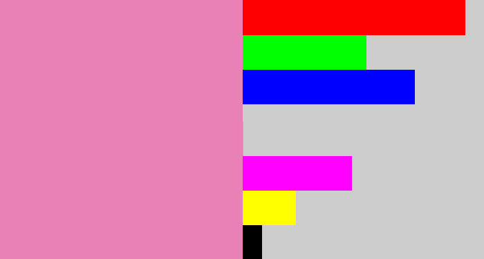 Hex color #ea81b6 - pig pink