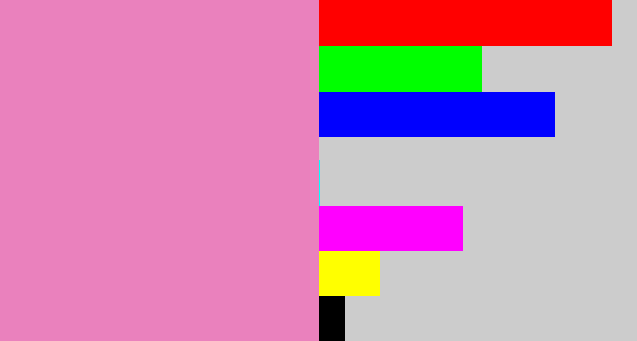 Hex color #ea81bd - pink