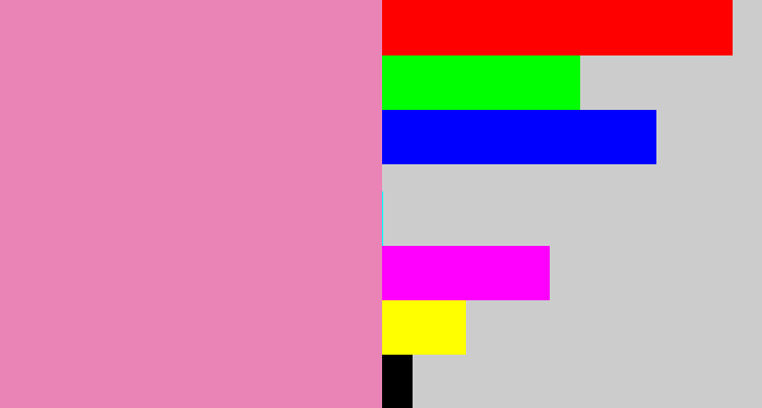 Hex color #ea84b7 - pig pink