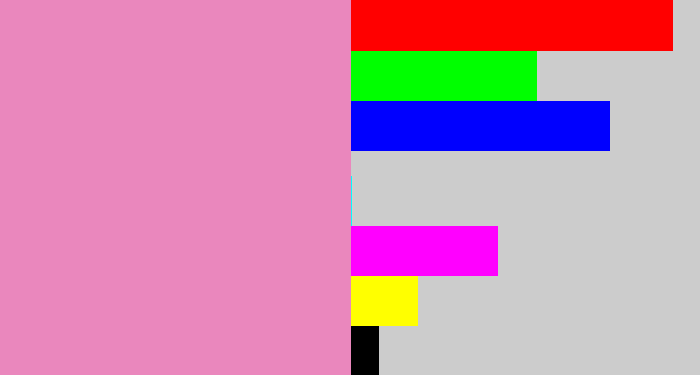 Hex color #ea87bd - pink