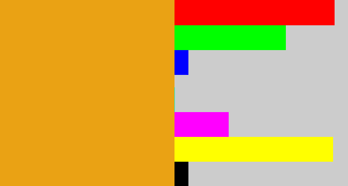 Hex color #eaa214 - squash