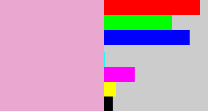 Hex color #eaa7d0 - powder pink