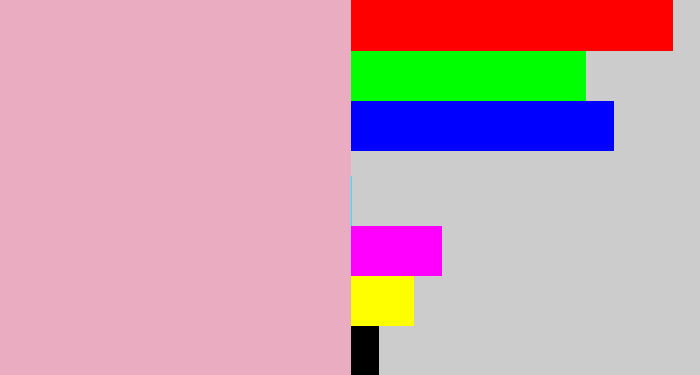 Hex color #eaacc0 - soft pink