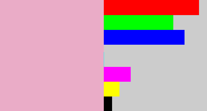 Hex color #eaacc7 - soft pink