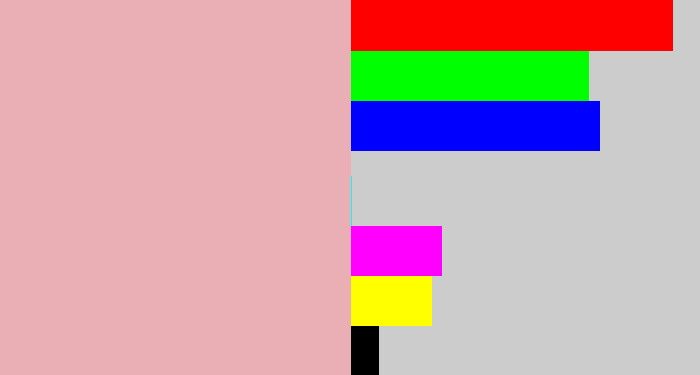 Hex color #eaaeb5 - soft pink