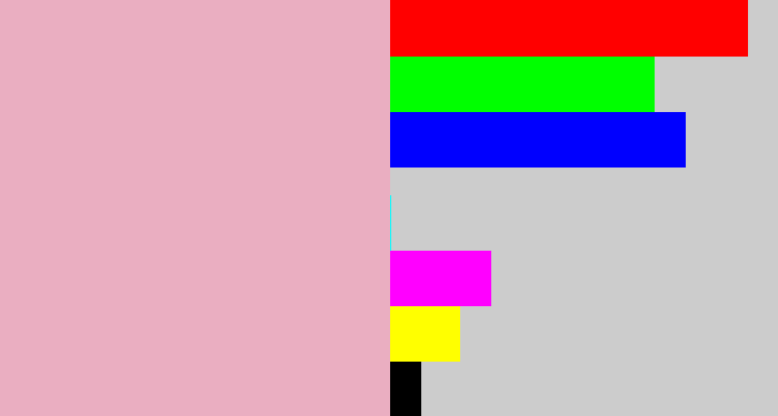 Hex color #eaaec1 - soft pink