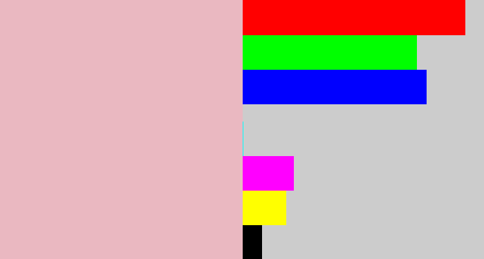 Hex color #eab8c1 - soft pink
