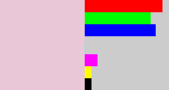 Hex color #eac7d7 - pale pink