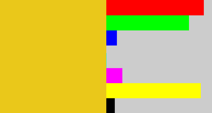 Hex color #eac81a - piss yellow