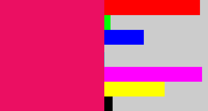 Hex color #eb0f62 - cerise