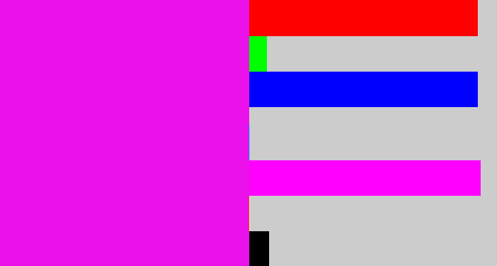 Hex color #eb11ea - pink/purple