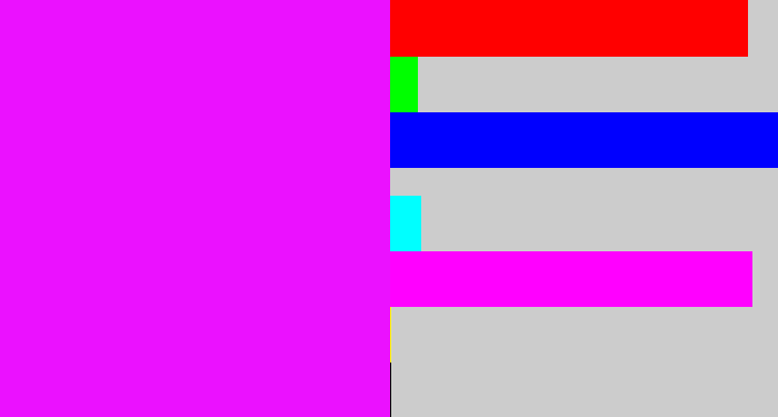 Hex color #eb11ff - pink/purple