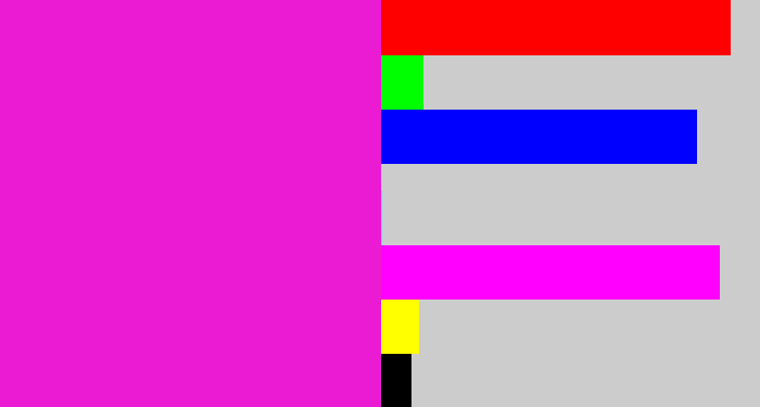 Hex color #eb1bd3 - fuchsia