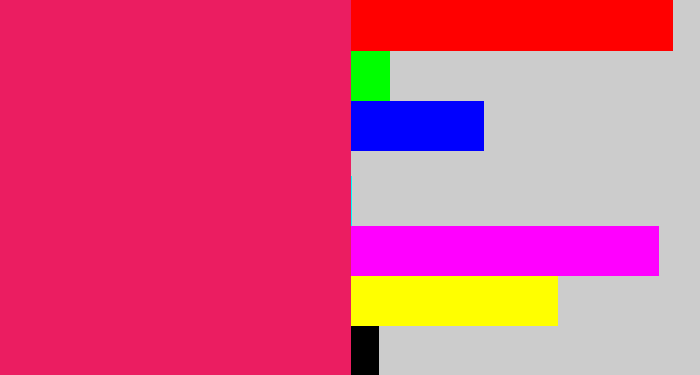 Hex color #eb1d61 - cerise